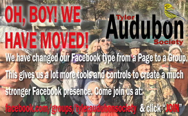 New Facebook Location for Tyler Audubon